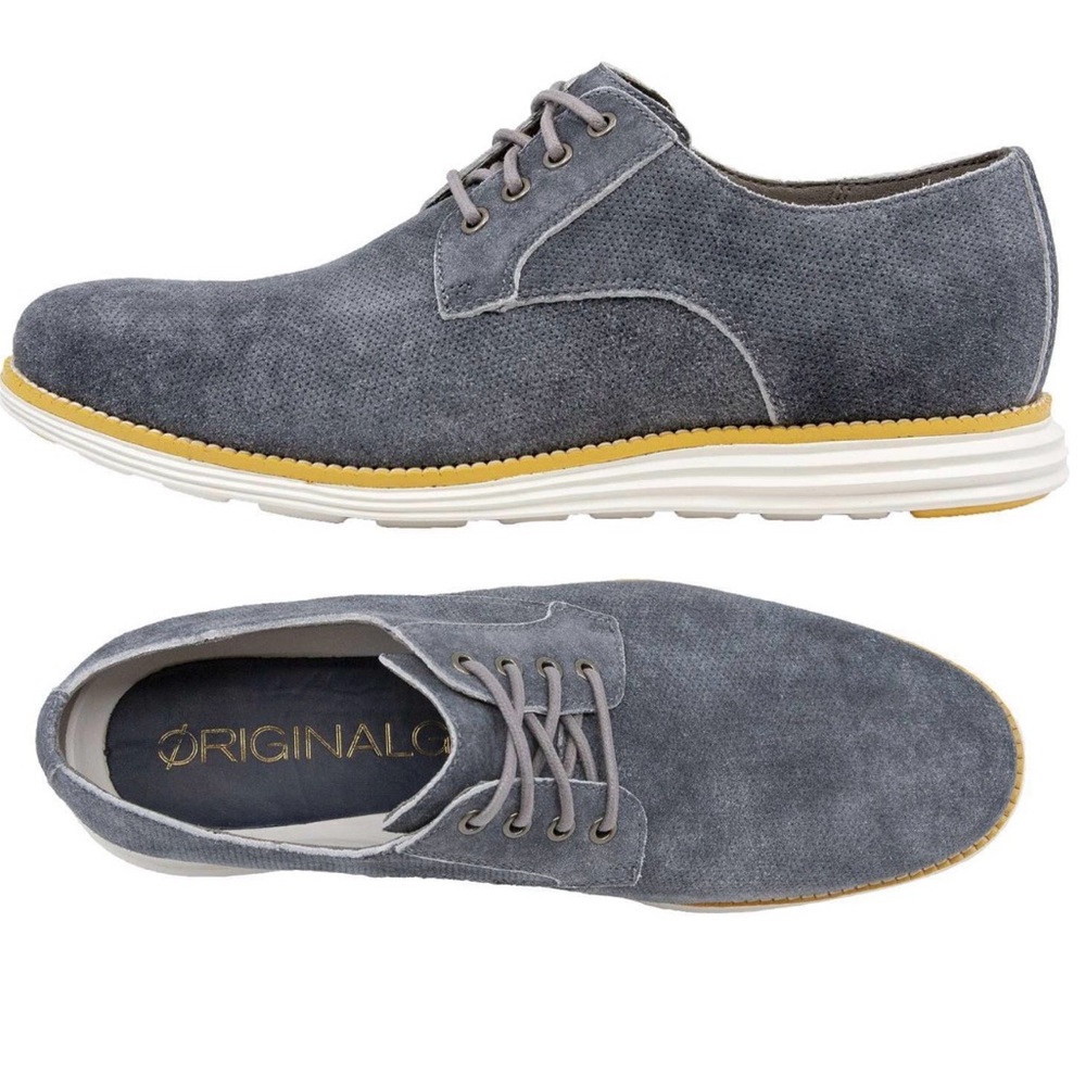 Cole Haan Men's Gray Suede Derbys